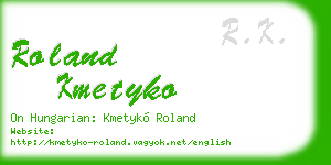 roland kmetyko business card